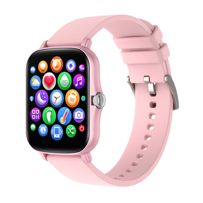 1.69 Inches Womens Waterproof Smart Watch , Y20 Smart Watch Pink Color