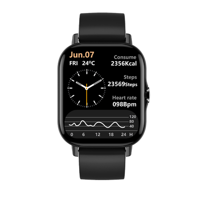 Black Color BT 4.0 IP67 Call Function Smart Watch RTL8762C