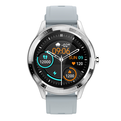 BT5.0 1.28in Waterproof Bluetooth Call Smartwatch IP67 Gray Round